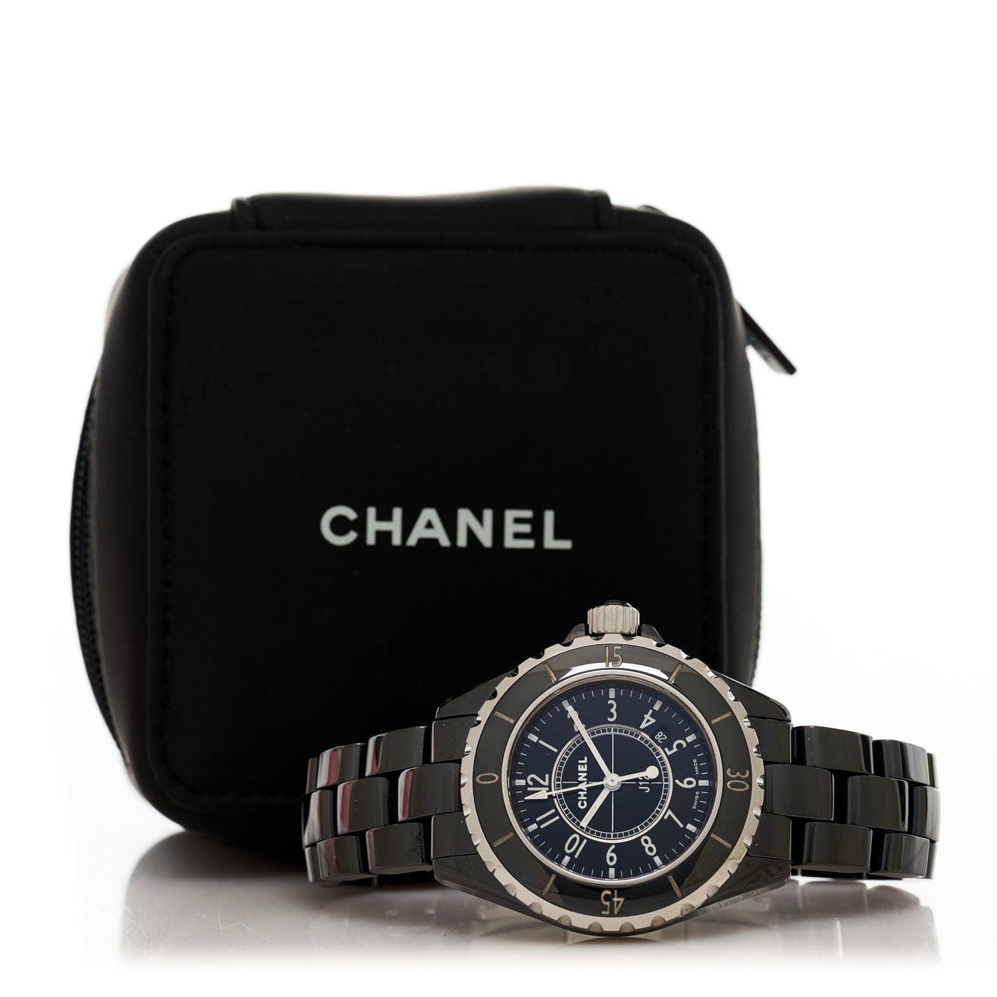Stainless Steel Ceramic 33mm J12 Quartz Watch Black