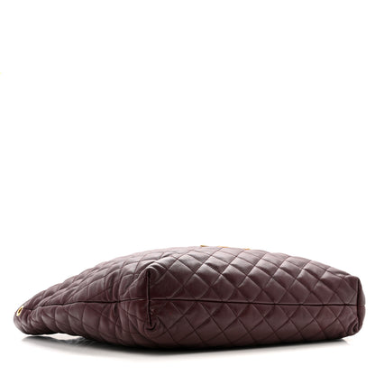 Saint Laurent Lambskin Quilted Maxi Icare Shopping Tote Hot Wine 5 of 12