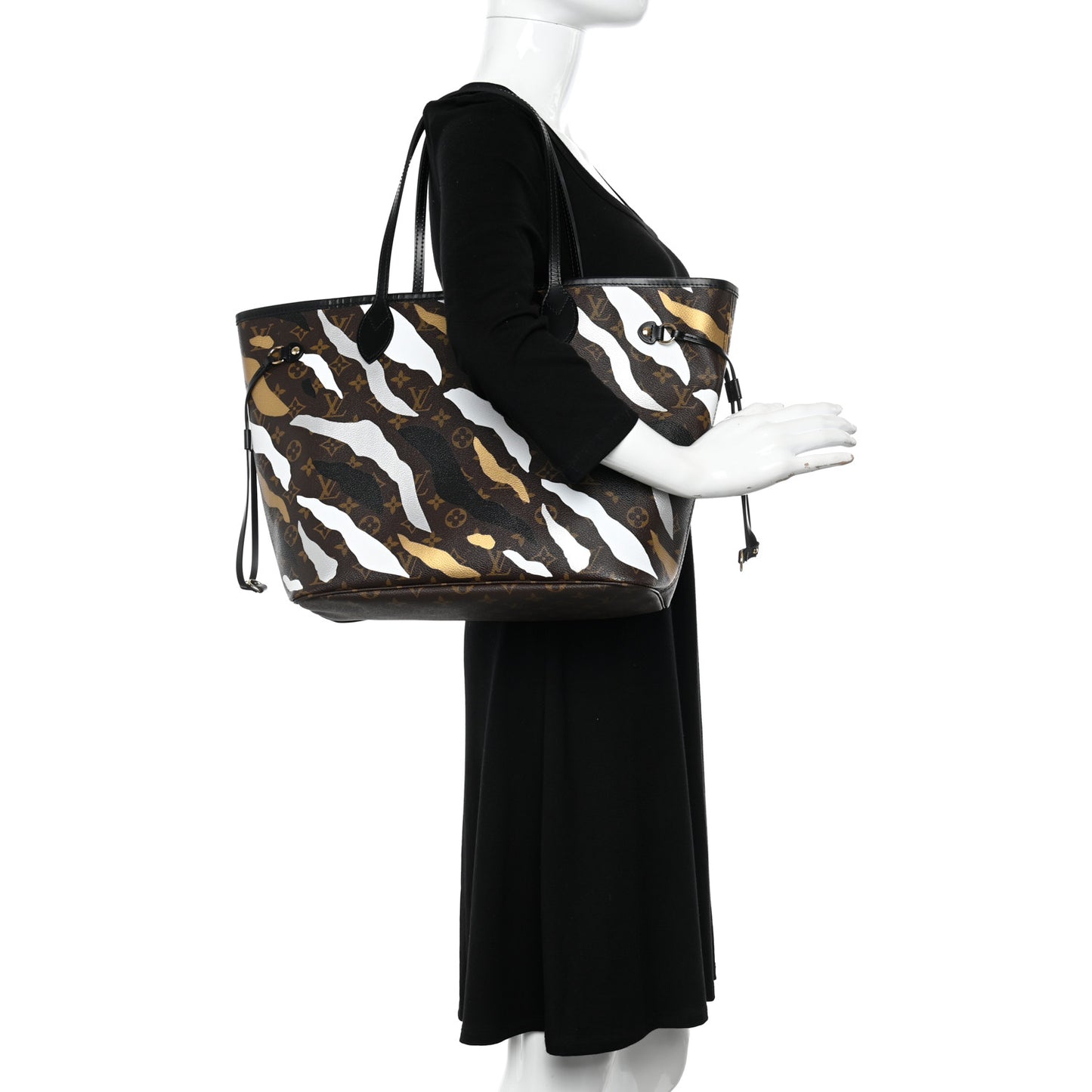 X LOL Monogram Neverfull MM Gold Silver