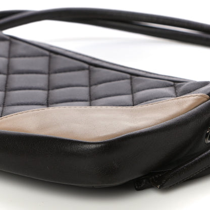 Chanel Calfskin Quilted Cambon Pochette Brown Beige 10 of 17