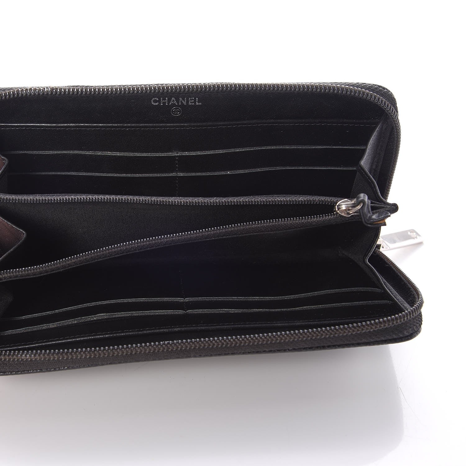Chanel Caviar Large Timeless CC Zip Around Wallet Black 6 of 10