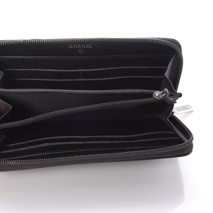 Chanel Caviar Large Timeless CC Zip Around Wallet Black 6 of 10