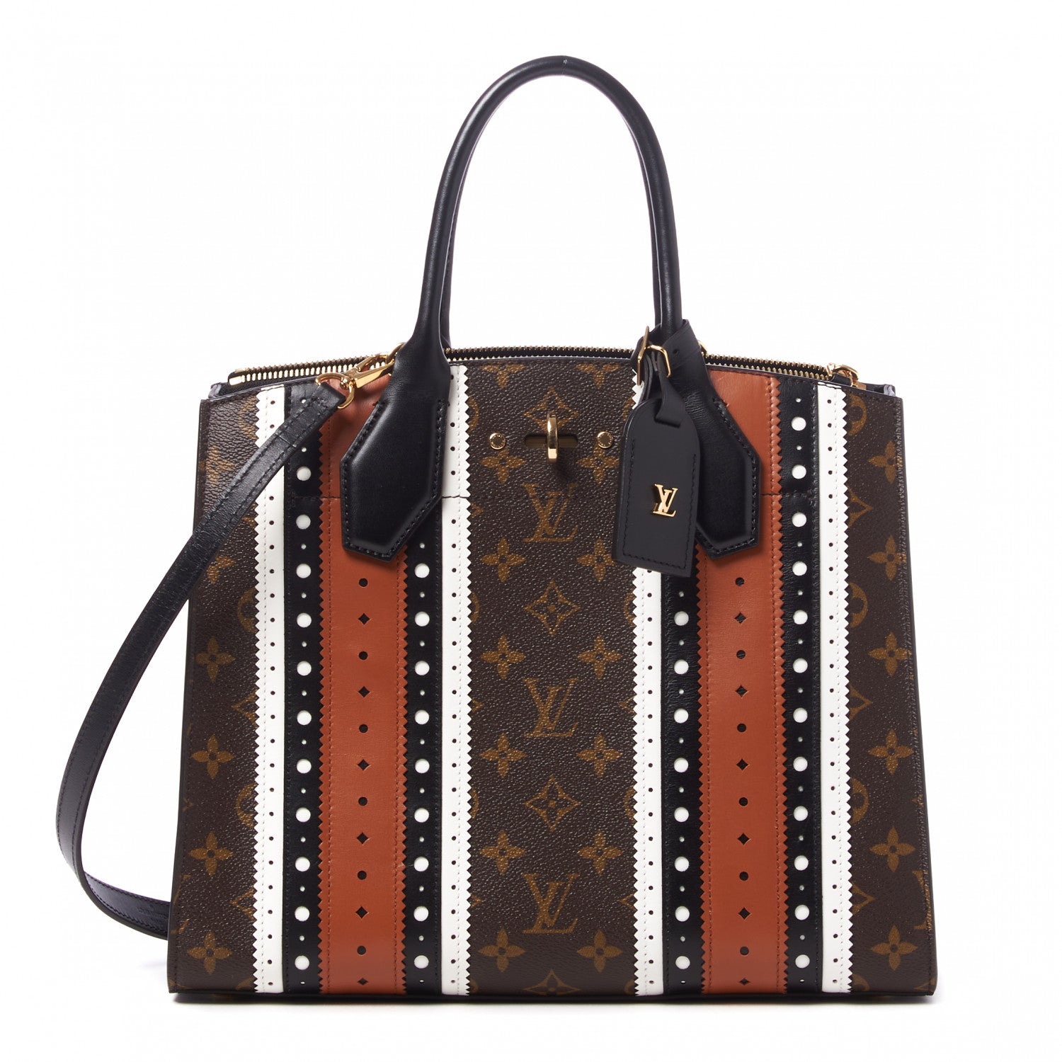 Louis Vuitton Monogram Calfskin City Steamer MM Brogue 1 of 7