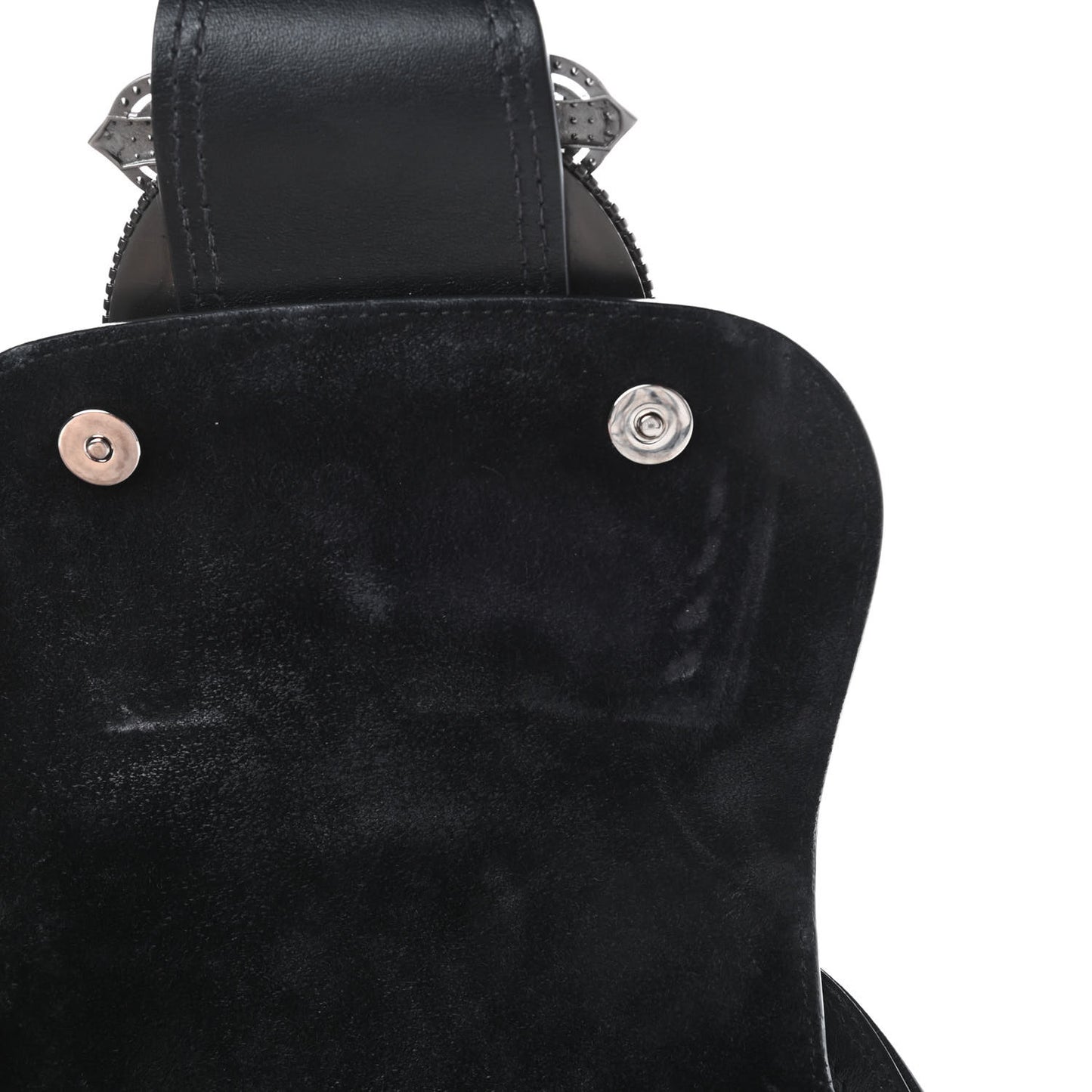 Goatskin Madras Soft Calfskin Crystal Embellished Dahlia Shoulder Bag Black