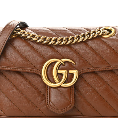 Gucci Azalea Calfskin Matelasse Diagonal Mini GG Marmont Shoulder Bag Cuir 11 of 11