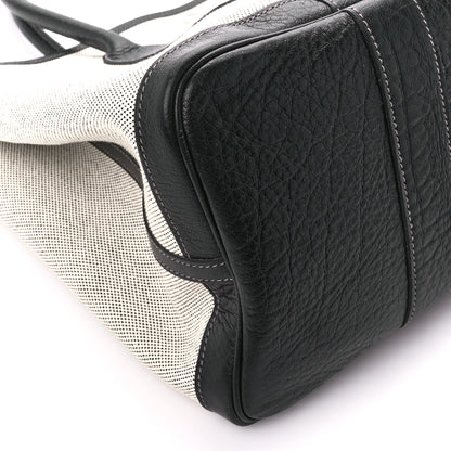 Hermes Toile Buffle Skipper Garden Party 36 MM Tote Black 9 of 10