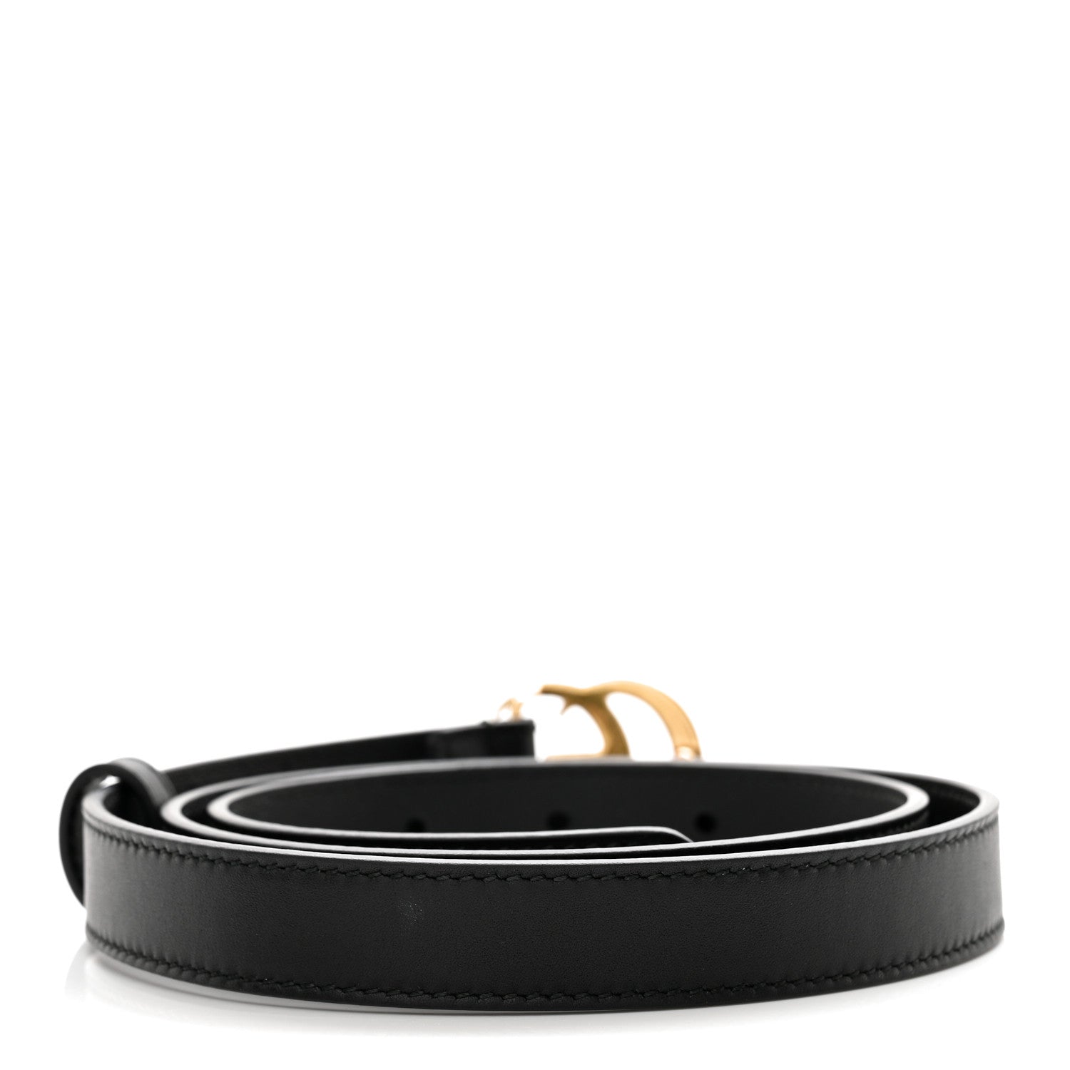 Gucci Calfskin Double G 20mm Belt 80 32 Black 2 of 5