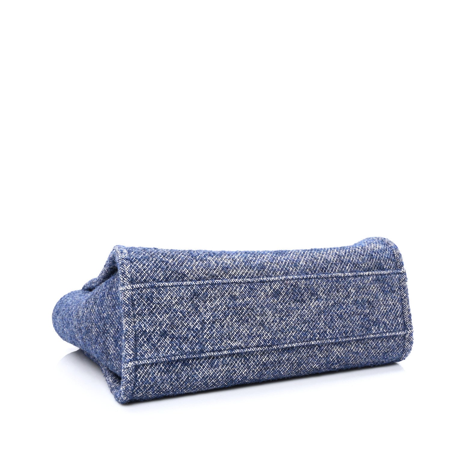 Chanel Mixed Fibers Calfskin Small Deauville Tote Blue 4 of 9