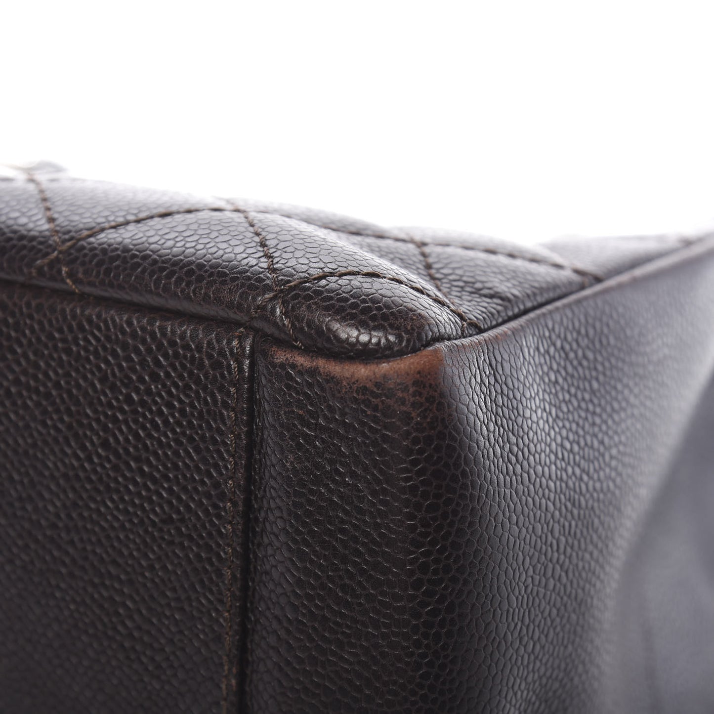 Caviar Grand Shopping Tote GST Dark Brown