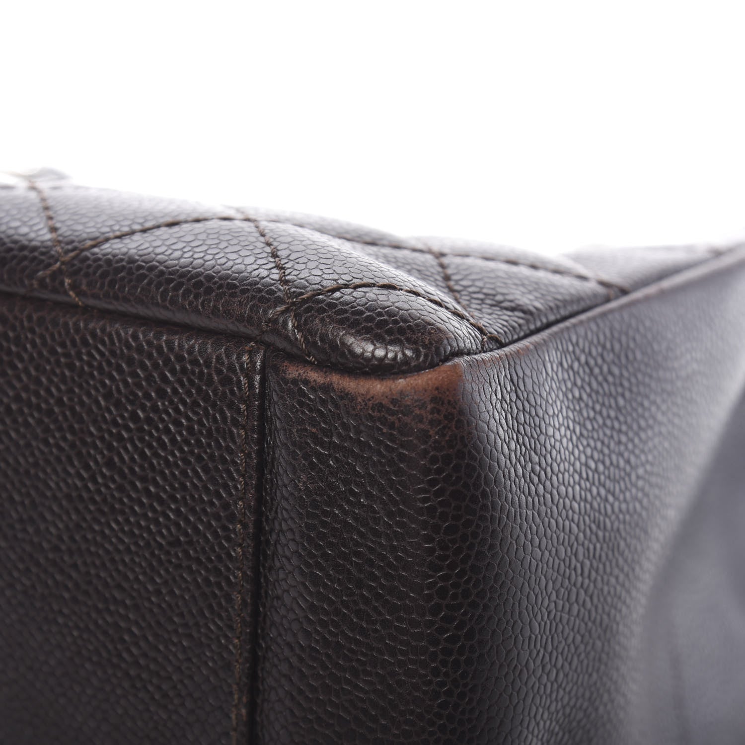 Chanel Caviar Grand Shopping Tote GST Dark Brown 9 of 12
