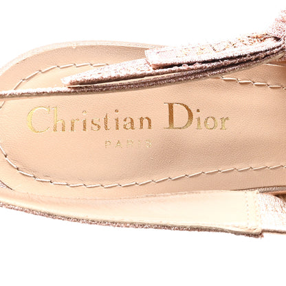 Christian Dior Cotton Laminated Strass J'Adior Slingback 100mm Pumps 39 Rose Des Vents 8 of 10