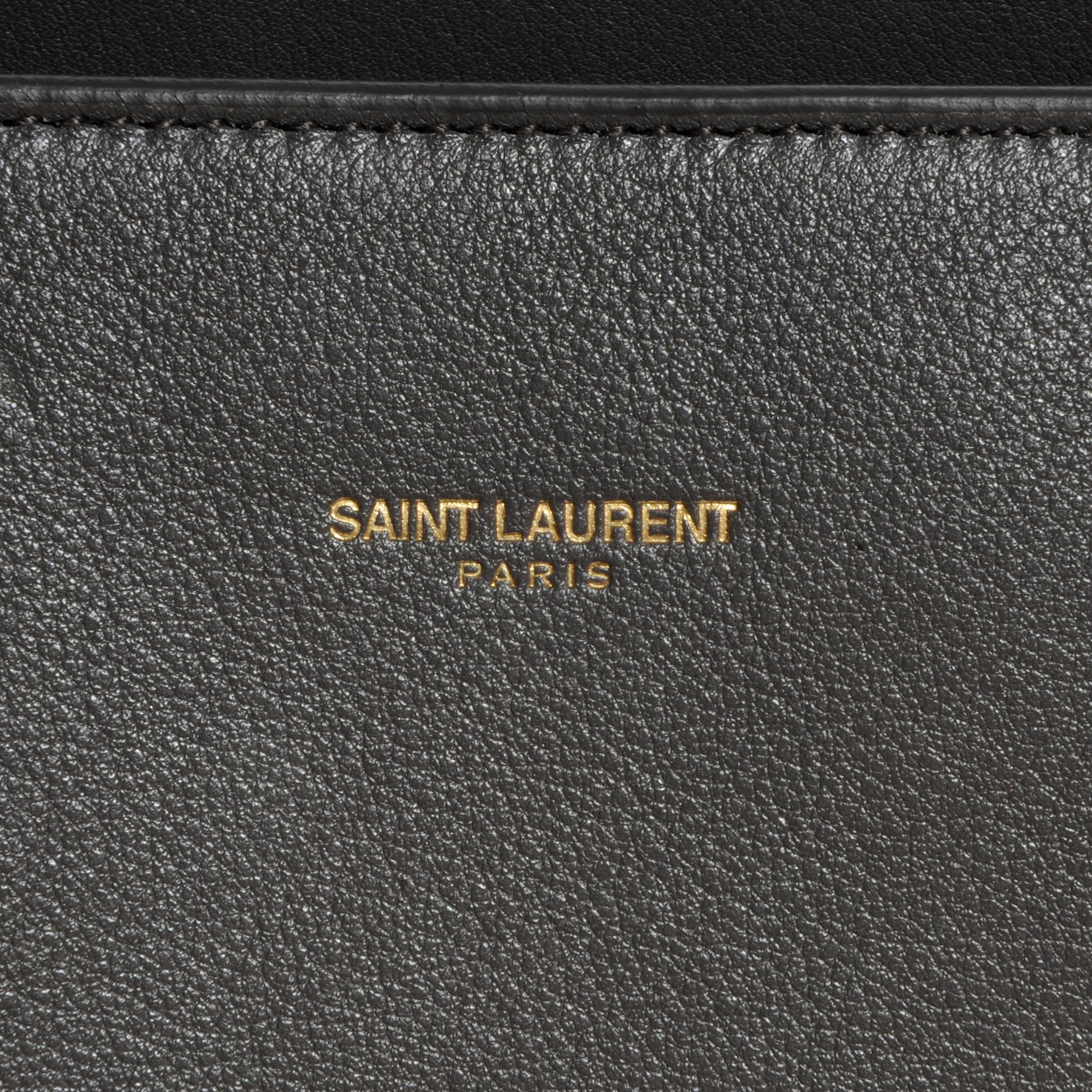Saint Laurent Leather Large Sac de Jour Carryall Grey 7 of 9