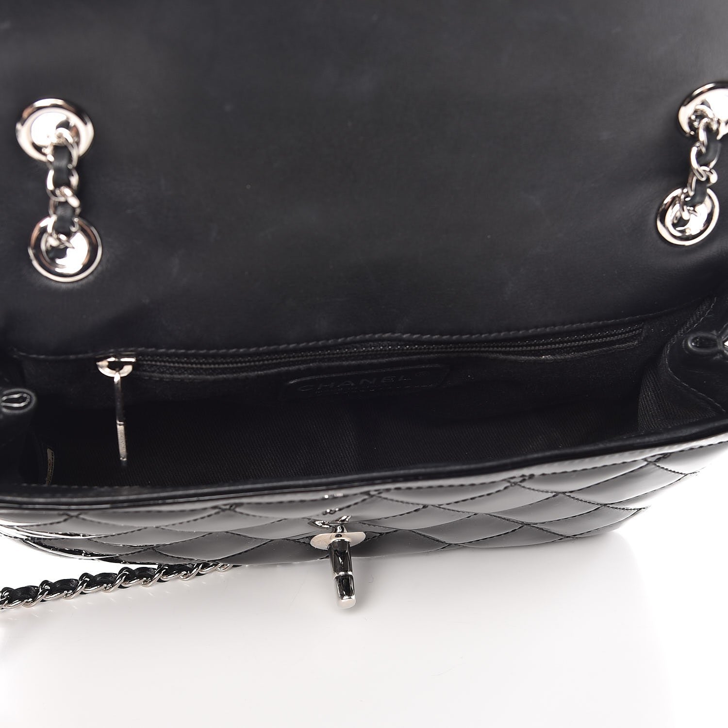 Chanel Patent Quilted Small Coco Shine Flap Black 5 of 9
