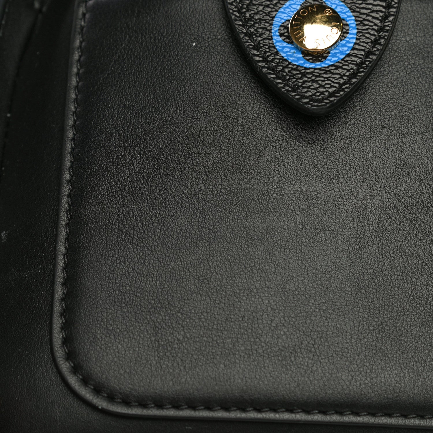 Louis Vuitton Smooth Calfskin Colored Monogram Speedy Amazon MM Blue Black 15 of 17
