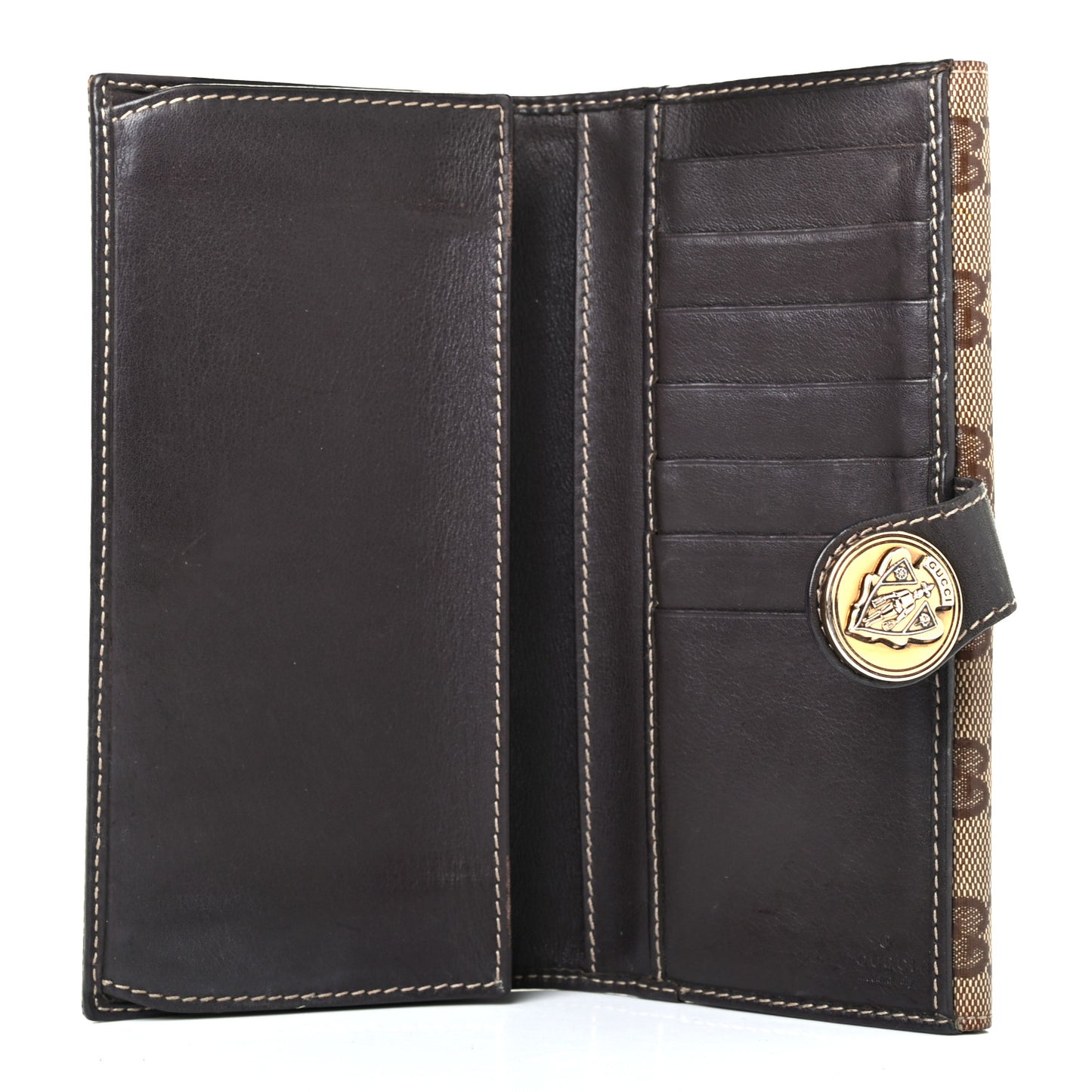 Crystal Monogram Hysteria Continental Wallet Brown