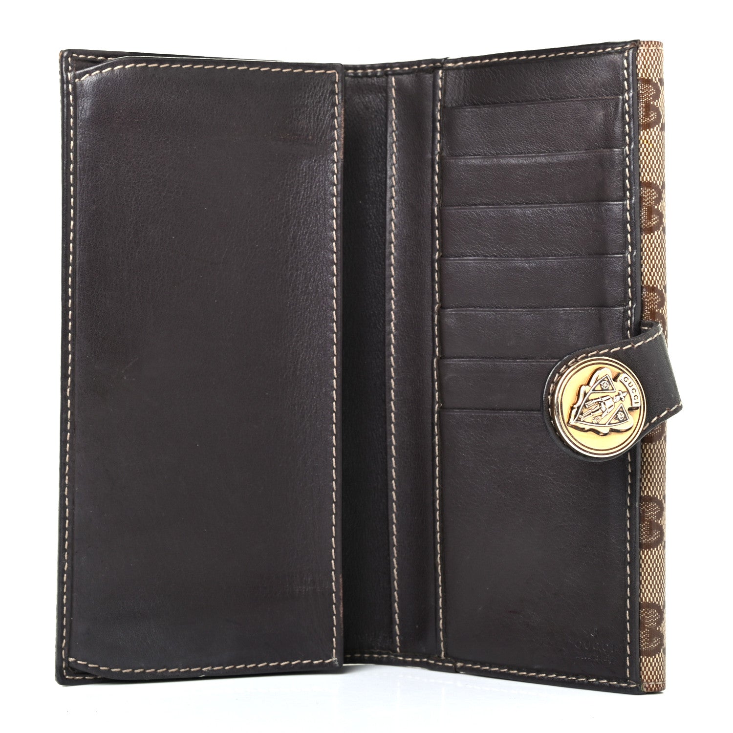 Gucci Crystal Monogram Hysteria Continental Wallet Brown 4 of 4