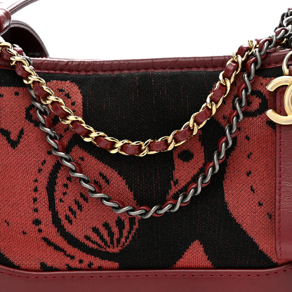 Chanel Knit Calfskin Small Gabrielle Hobo Red 8 of 10