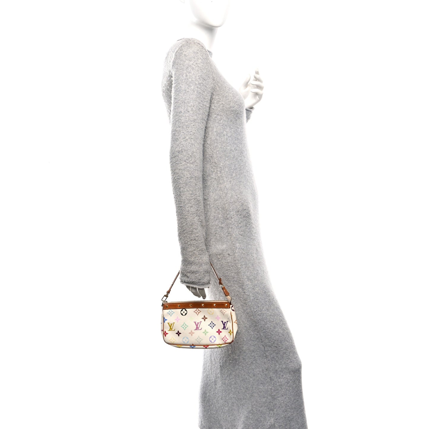 Monogram Multicolor Pochette Accessories White