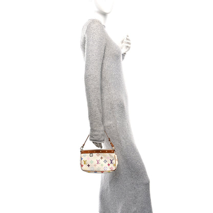 Louis Vuitton Monogram Multicolor Pochette Accessories White 2 of 9