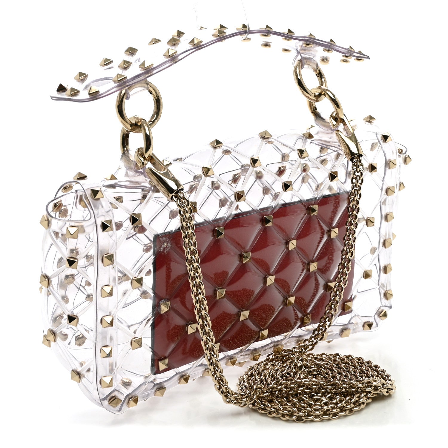 Valentino Garavani PVC Small Rockstud Spike Shoulder Bag 3 of 10