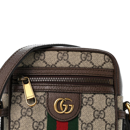 Gucci GG Supreme Monogram Web Mini Ophidia Messenger Brown 7 of 11