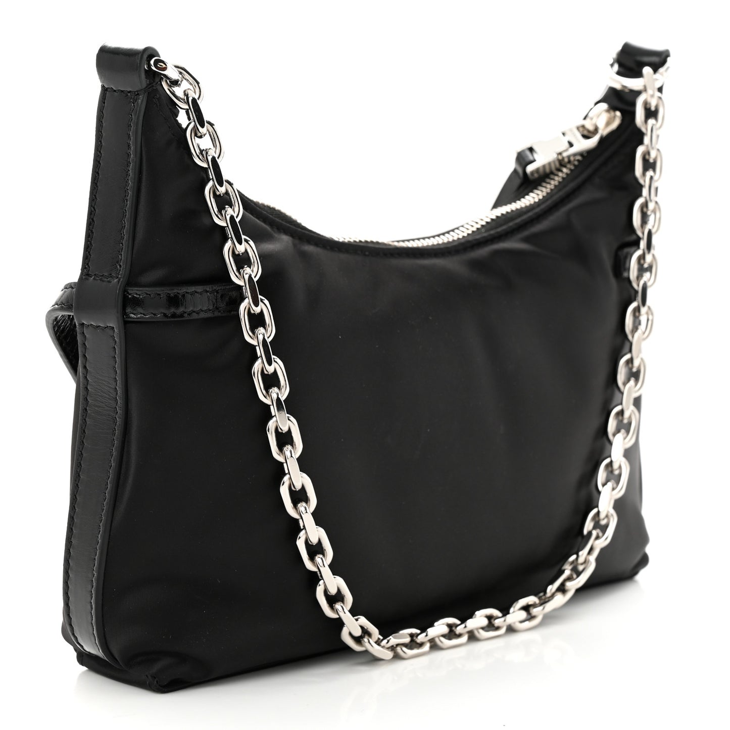 Satin Mini Voyou Boyfriend Party Bag Black