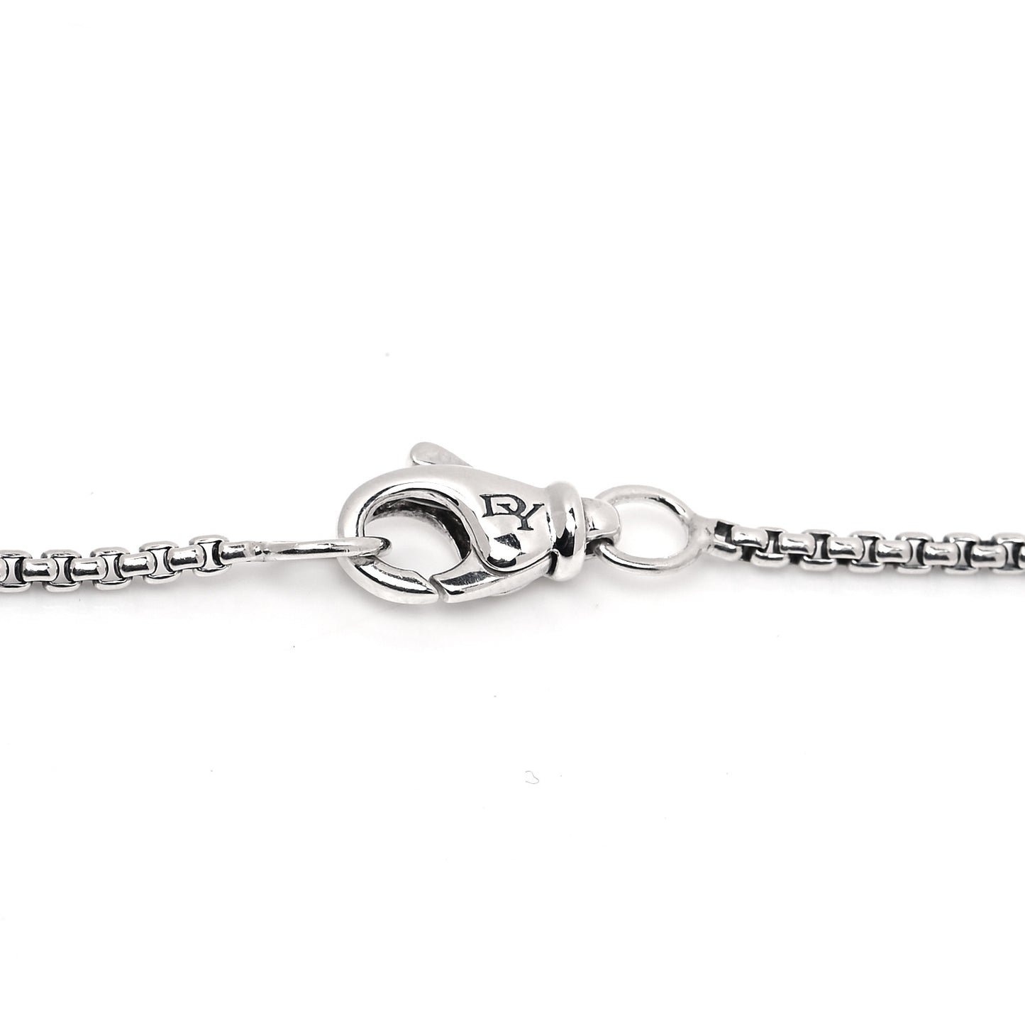 Sterling Silver Diamond 8mm Petite Round Necklace