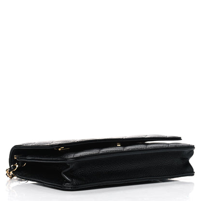 Chanel Caviar Quilted Wallet On Chain WOC Black 2 of 3