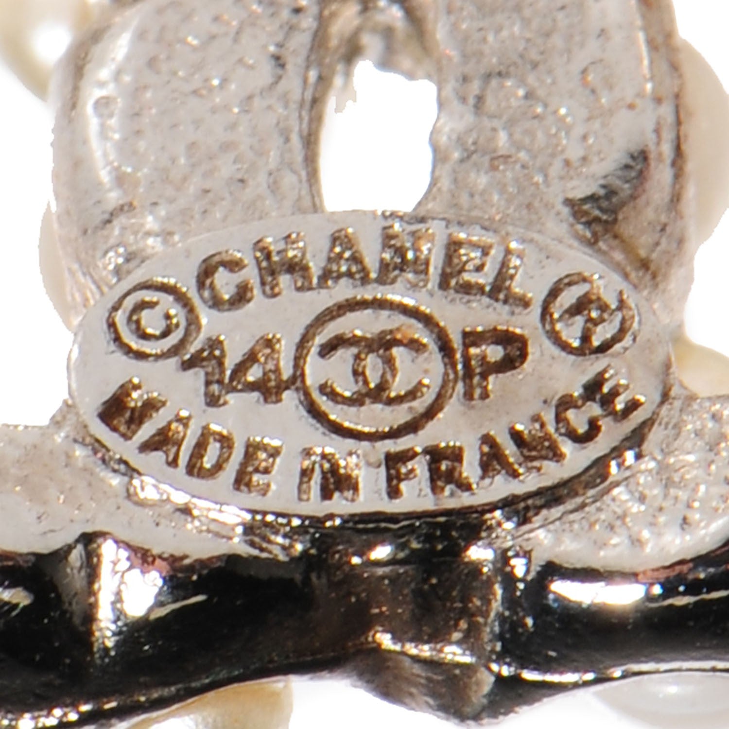 Chanel Pearl CC Earrings Silver 3 of 3