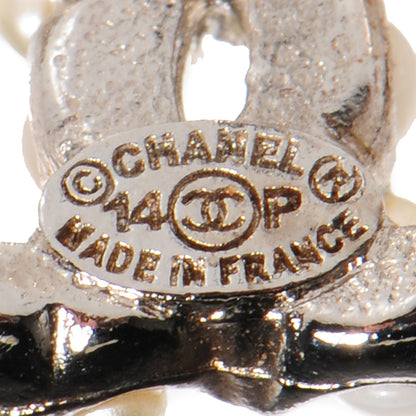 Chanel Pearl CC Earrings Silver 3 of 3