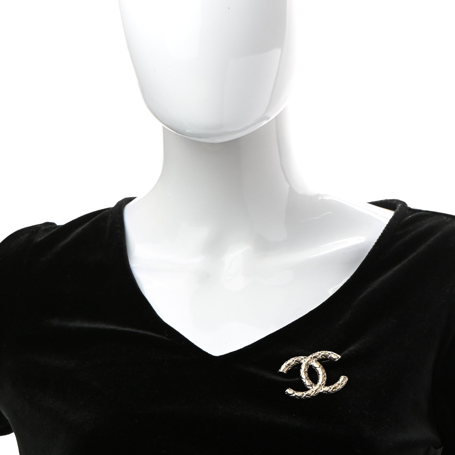 Chanel Metal CC Diamond Quilted Brooch Light Gold 2 of 5