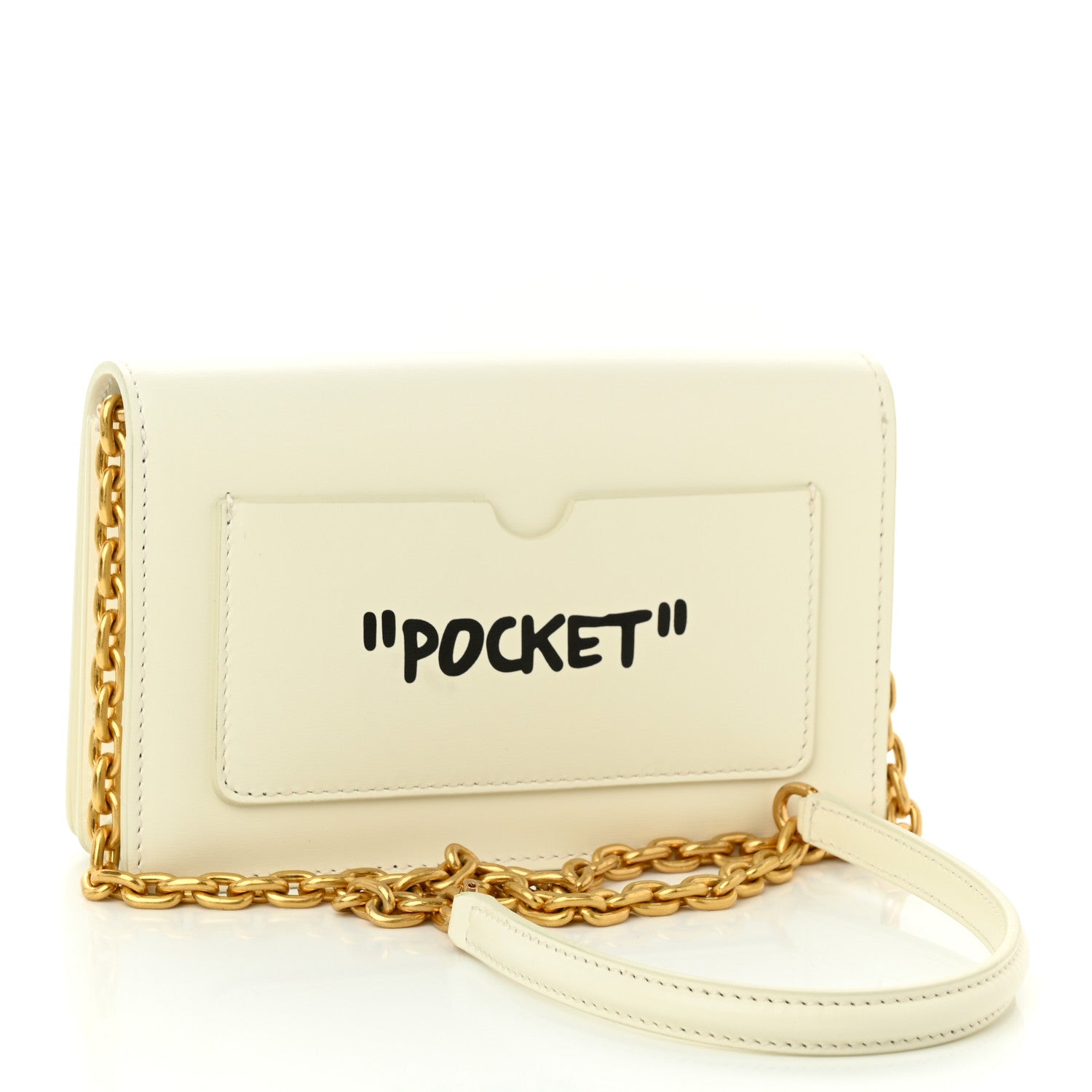 Off-White OFF WHITE Calfskin Jitney 0.5 Cash Inside Crossbody Bag White 3 of 10