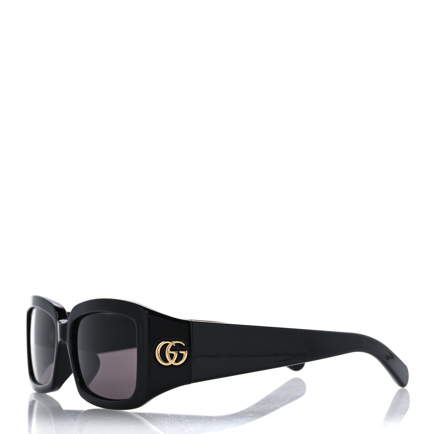 Gucci Acetate Rectangular Sunglasses GG1403S Black 1 of 8