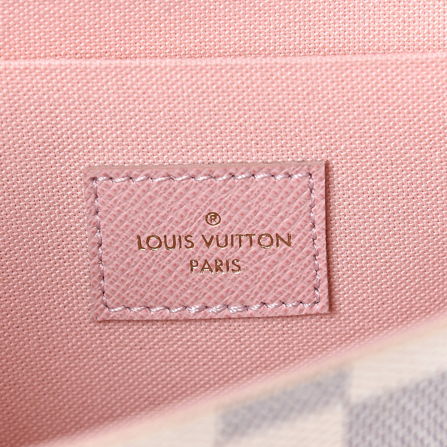 Louis Vuitton Damier Azur Pochette Felicie Chain Wallet Rose Ballerine 7 of 12