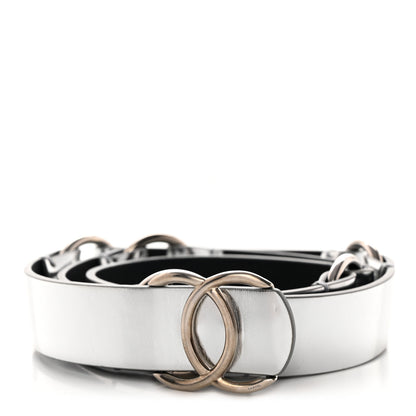 Chanel Calfskin CC Mirror Belt 75 30 Silver 1 of 7