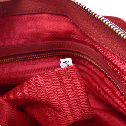 Prada Vitello Daino Top Handle Shoulder Bag Rosso 7 of 15