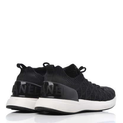 Chanel Fabric Logo Sneakers 39.5 Black 4 of 11