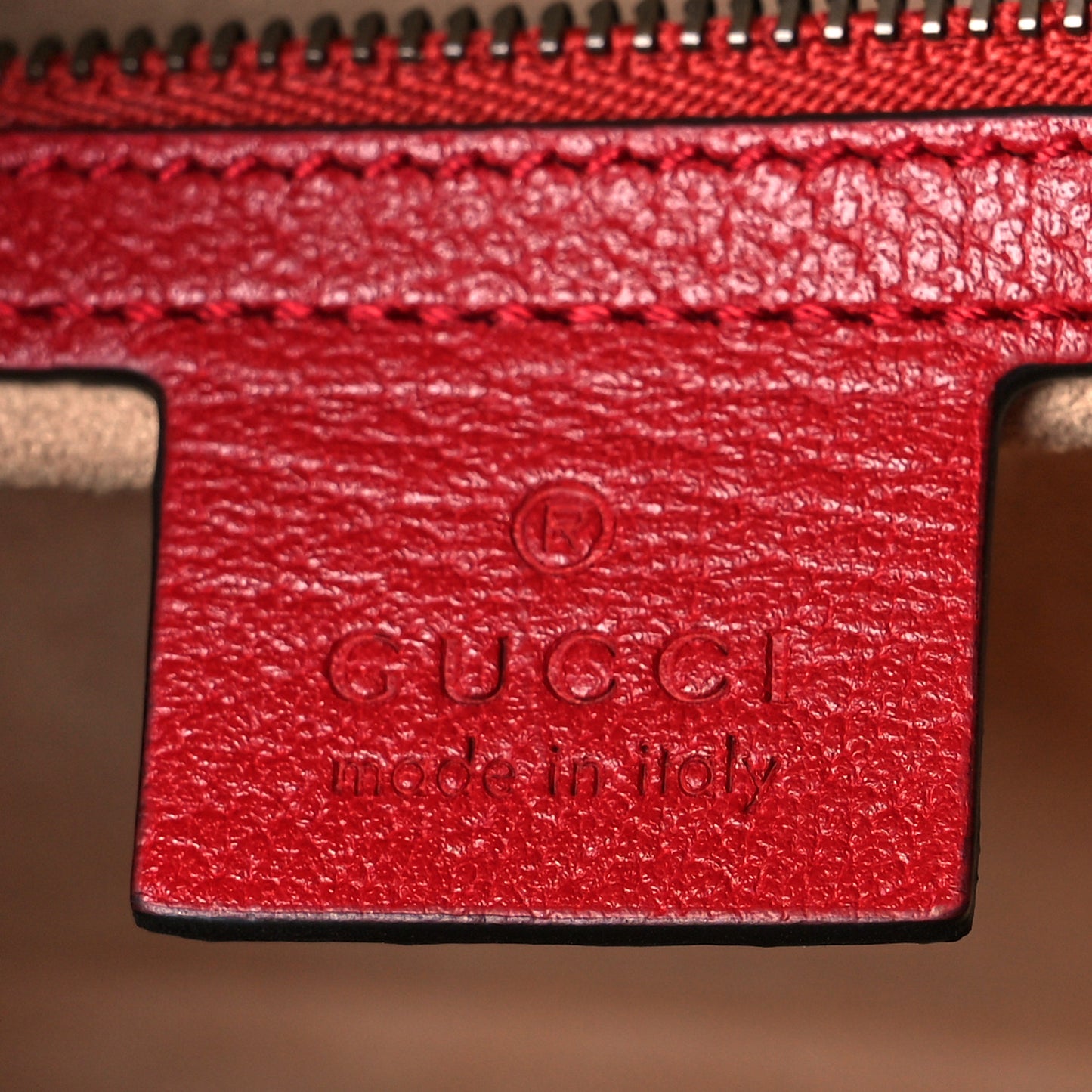 GG Supreme Monogram Small Queen Margaret Top Handle Bag Red