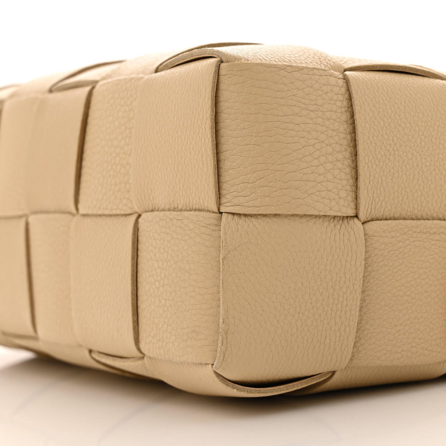 Bottega Veneta Grained Calfskin Maxi Intrecciato Brick Cassette Bag Porridge 9 of 11