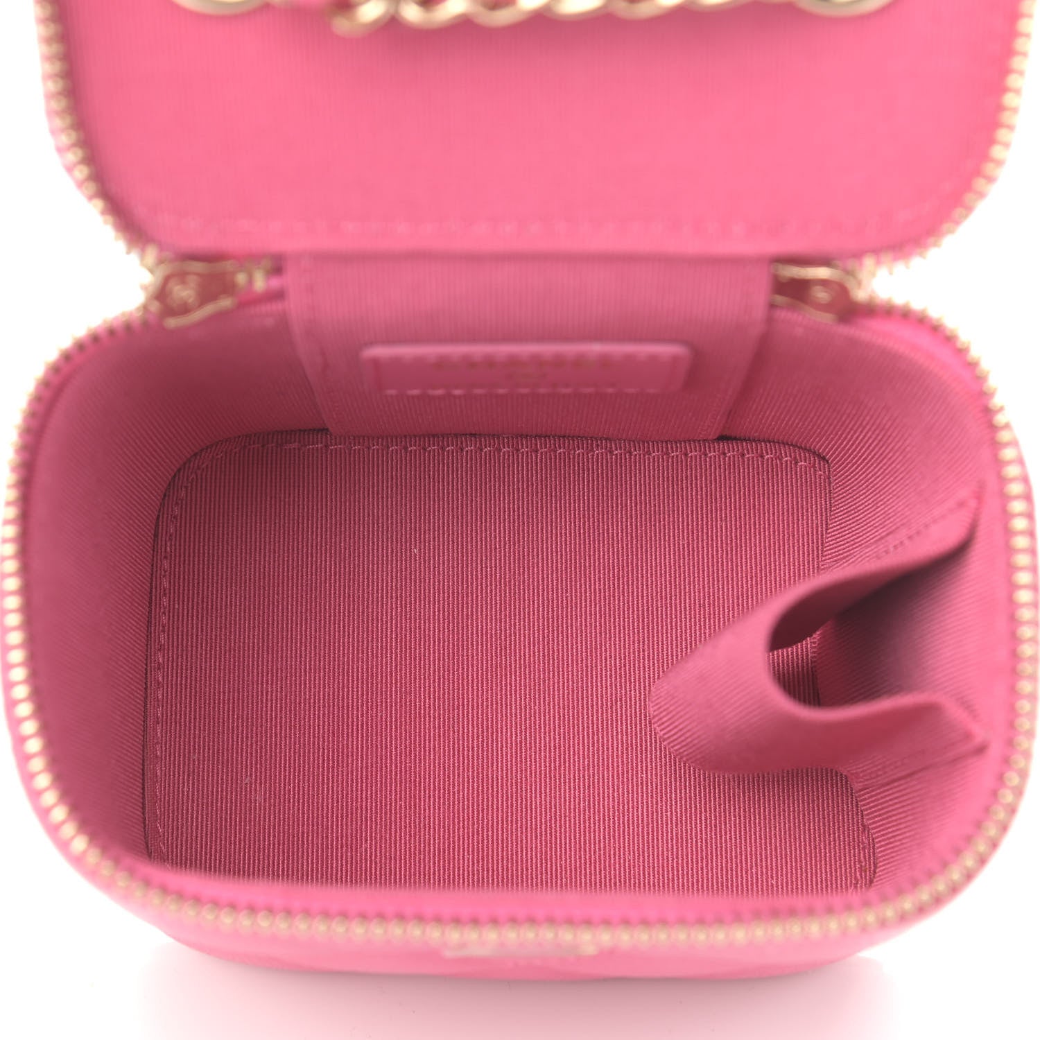 Chanel Caviar Quilted Mini Vanity Case With Chain Pink 5 of 11