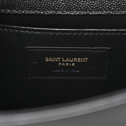 Saint Laurent Grain De Poudre Small Classic Monogram Kate Satchel Black 6 of 12