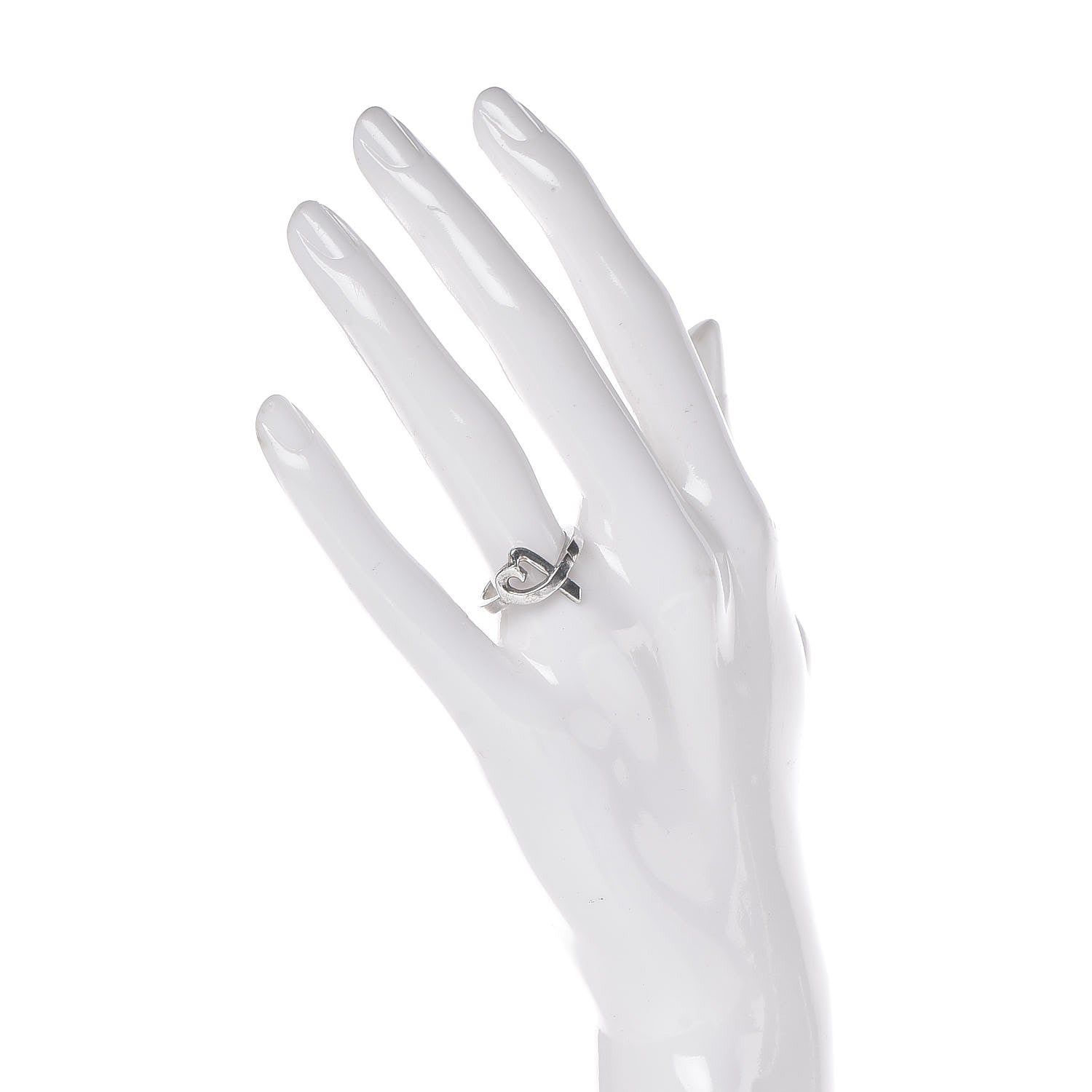 Tiffany Silver Paloma Picasso Loving Heart Ring 54 6.75 2 of 5
