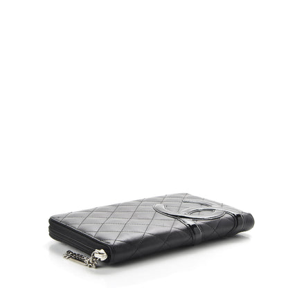 Chanel Calfskin Cambon Zip Around Organizer Wallet Black 6 of 13