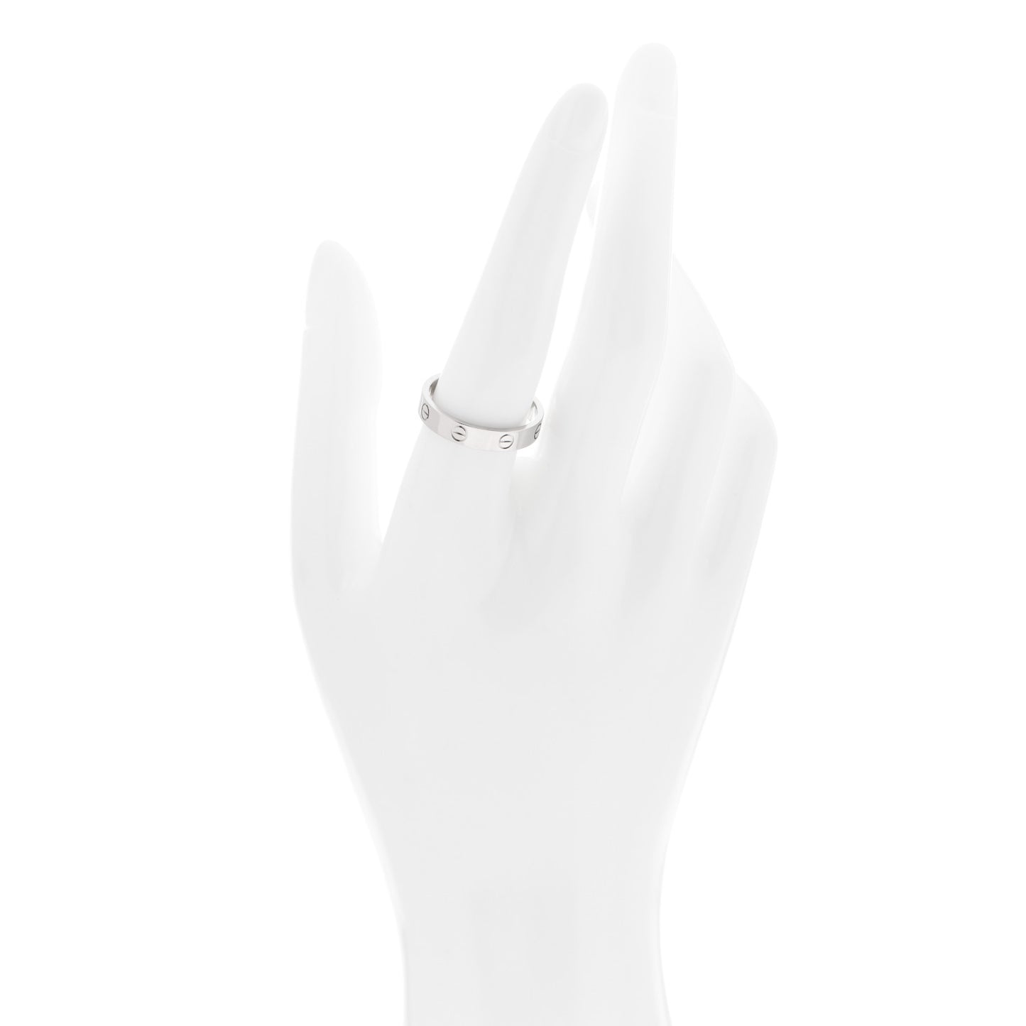 18K White Gold 3.5mm LOVE Wedding Band Ring 57 8