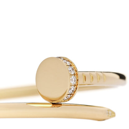 Cartier 18K Yellow Gold Diamond Small Juste Un Clou Bracelet 18 3 of 5