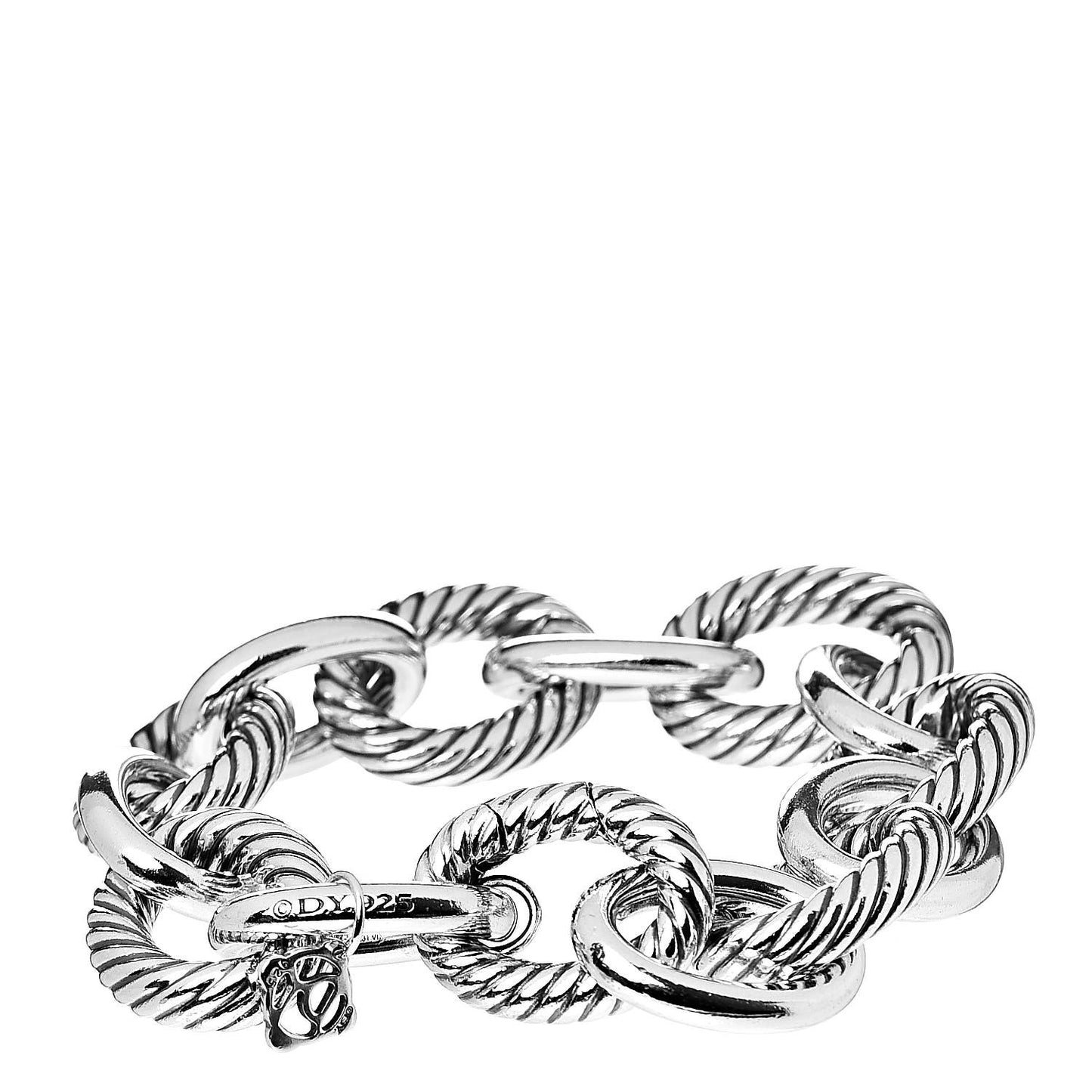 Sterling Silver 17mm Extra Large Oval Link Bracelet