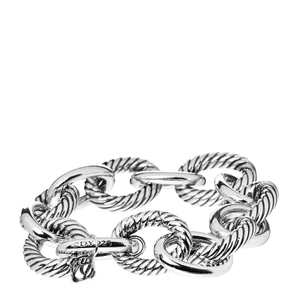 David Yurman Sterling Silver 17mm Extra Large Oval Link Bracelet 3 of 4