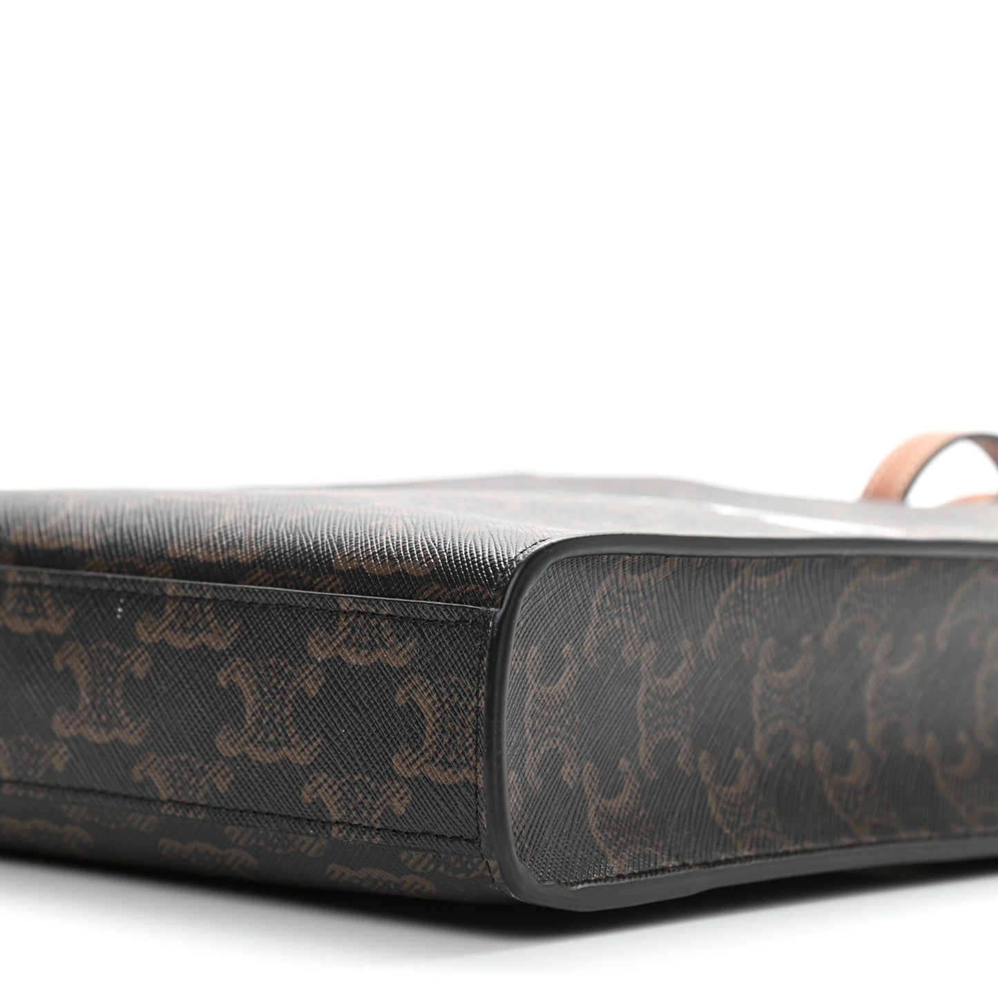 Triomphe Canvas Calfskin Mini Vertical Cabas Tan