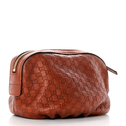 Gucci Metallic Microguccissima GG Cosmetic Case Burnt Orange 3 of 7