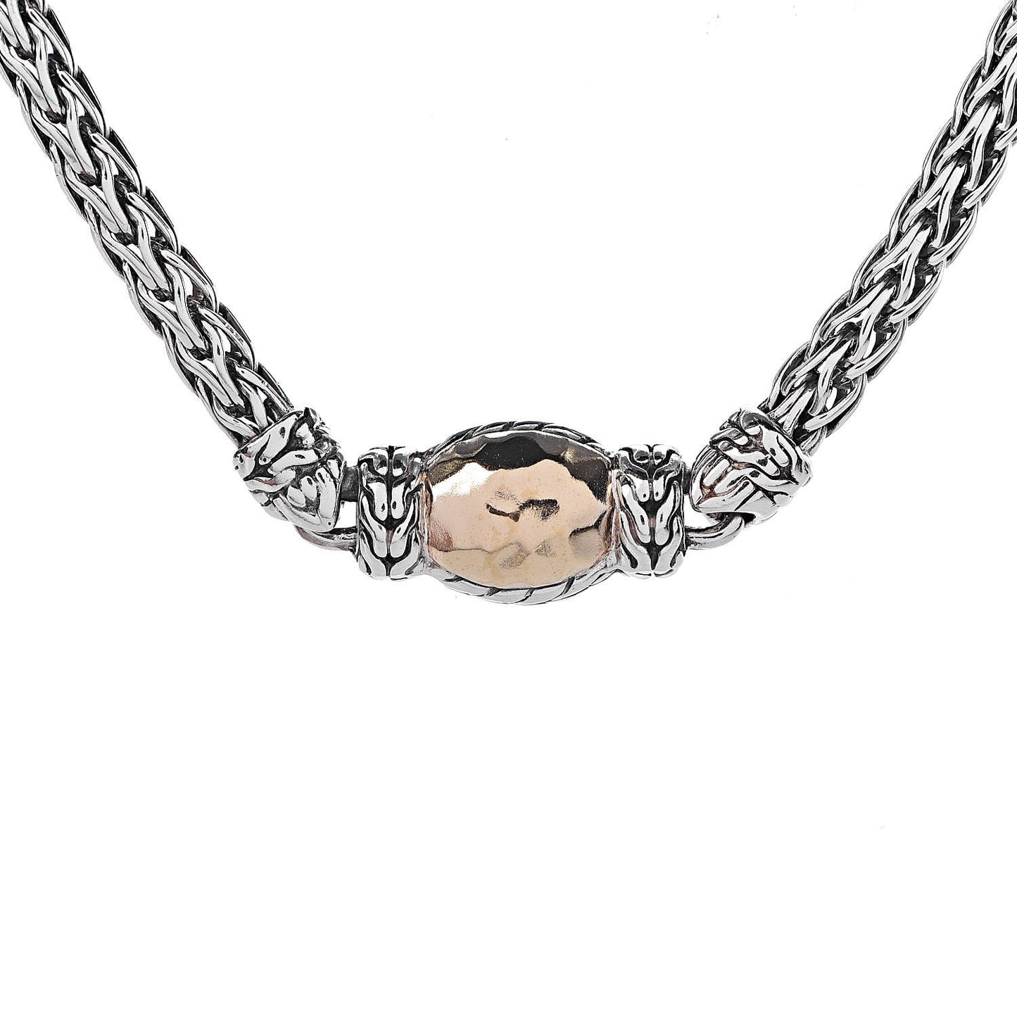 Sterling Silver 22K Yellow Gold Palu Station Necklace